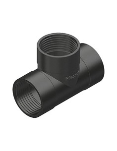 Conector T Igual Rosca Hembra 1Pulgada Polipropileno PLASSON