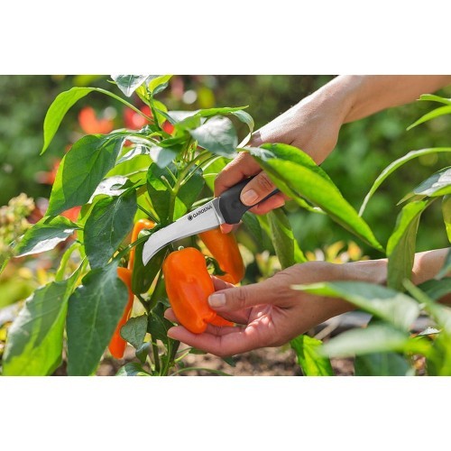 Cuchillo Acero Inoxidable Hoja Curva Funda Incluida Gardena Cuchillo Acero Inoxidable Hoja Curva Funda Incluida Gardena