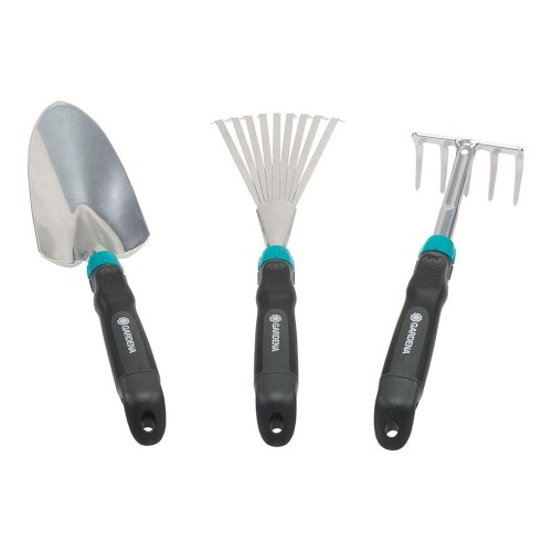 Set Herramientas Jardín Acero Mango Ergonómico 3 Unidades GARDENA