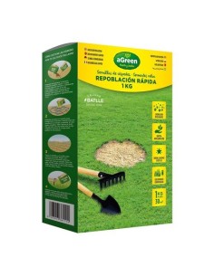 Semillas Césped Con Fertilizante Liberación Controlada 1kg AGREEN
