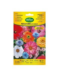 Semillas Flores Altas Anuales Mezcla Sobre AGREEN