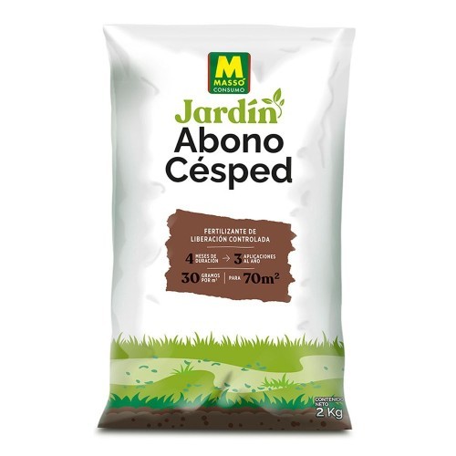 Abono Complejo Liberación Lenta Césped 2kg Crecimiento Rápido Massó
