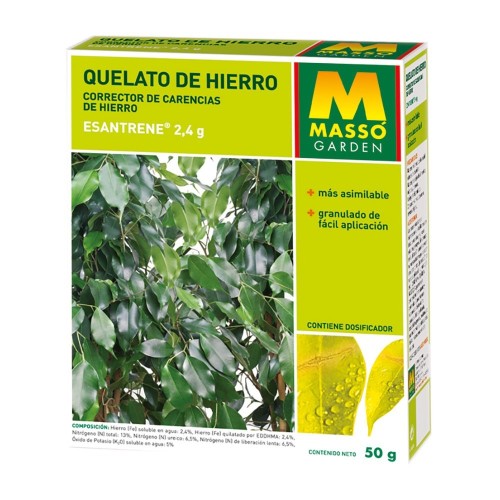 Fertilizante Quelato De Hierro 50g Clorosis Férrica Cultivos MASSÓ