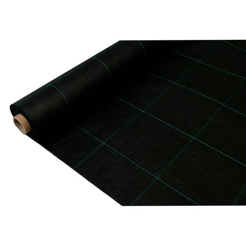 Malla Antihierba Polipropileno 2x25m 100g/m2 Negra Protección UV FAURA