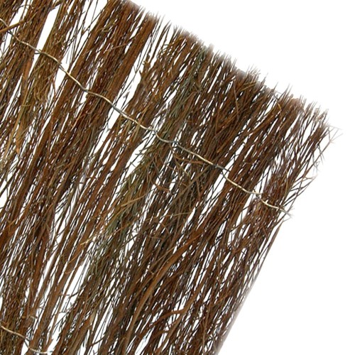 Brezo Natural 1x5m 85% Ocultación Marrón Oscuro Alambre Galvanizado FAURA