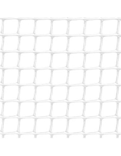 Malla Plástica Polipropileno 1x25m Cuadro10x10mm Blanco Faura