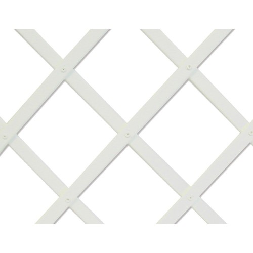 Celosía PVC Plegable 0.5x1.5m Listones 22x6mm Blanco AntiUV Faura