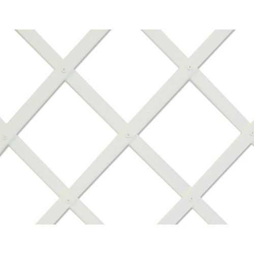 Celosía PVC 1x2m Listones 22x6mm Blanco AntiuV Plegable Faura