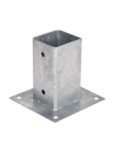Anclaje Acero Galvanizado 9x9cm Base 15x15cm Cuadrado FAURA