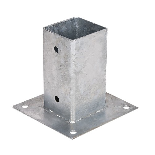 Anclaje Acero Galvanizado 9x9cm Base 15x15cm Cuadrado FAURA