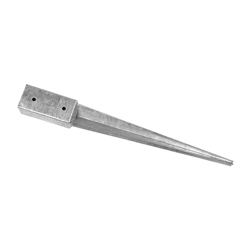 Piqueta Acero Galvanizado 9x9cm Altura60cm Gris FAURA