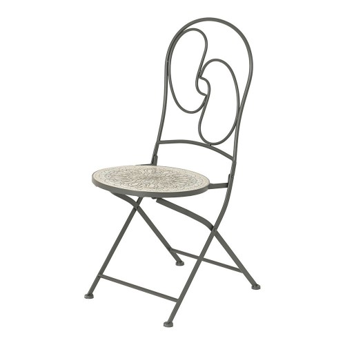 Silla Metálica Hierro 39x47x94cm Negro Exterior Estampado NULL