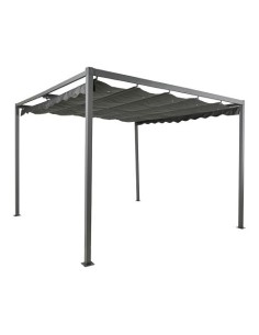 Pérgola Aluminio 300x300x220cm Tubo28x70x1mm Gris Antracita NULL