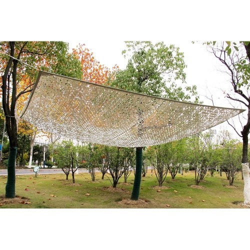 Toldo Camuflaje Nylon 3x4m Reversible Gris Blanco AntiUV Faura