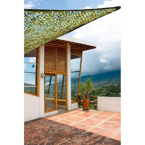Toldo Camuflaje Poliéster 3x4m Anillas Acero Cuerda22mm Faura