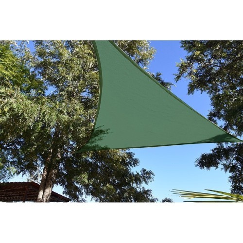 Toldo Vela Polietileno Triangular 5x5x5m Verde AntiUV Faura Toldo Vela Polietileno Triangular 5x5x5m Verde AntiUV Faura
