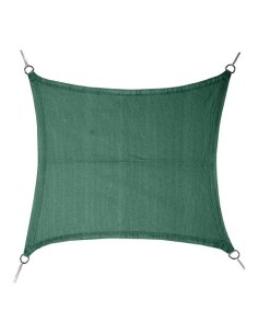 Toldo Vela Polietileno 3.6x3.6m Verde Anti-UV Acero Inoxidable FAURA