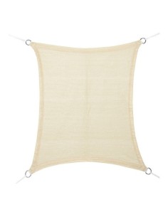 Toldo Vela Polietileno 3x4m Beige Anti-UV Cuerda Anillas Acero FAURA