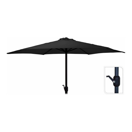 Parasol Aluminio Ø300cm Altura248cm Ø48mm Gris Antracita AMBIANCE