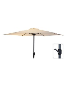 Parasol Aluminio 300cmx248cm Manivela Tubo42mm Crema AMBIANCE