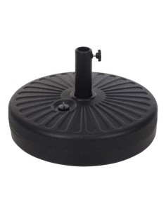 Base Para Parasol Resina 22L Ø51x12cm Tubo 38-48mm Negro AMBIANCE