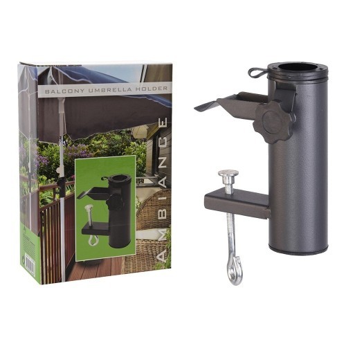 Soporte Sombrilla Metal 15.5cmx5.4cm Ø33-38mm Antracita AMBIANCE