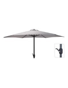 Parasol Aluminio Ø300cm Altura248cm PosteManivela GrisClaro Ø48mm 5kg NULL