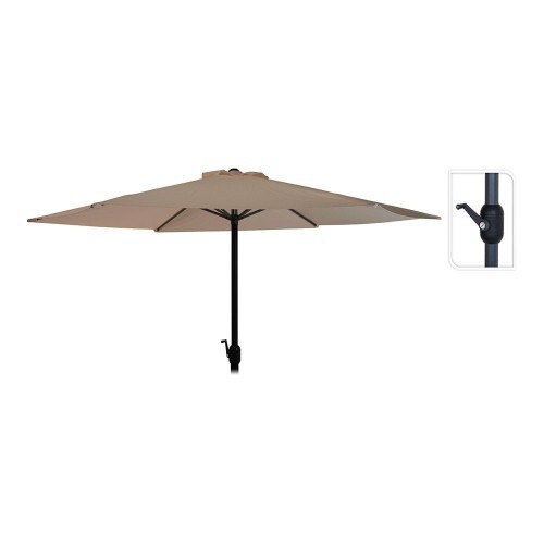 Parasol Aluminio 300cm Altura248cm Manivela Taupe NULL