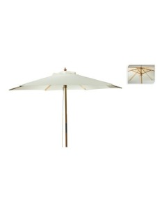 Parasol Madera 2.6x2.2m Mastil38mm UPF30 180g/m2 6Varillas NULL