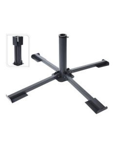 Base Parasol Metal Plegable 85x85cm Antracita Adaptador 35-48mm Ambiance