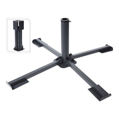 Base Parasol Metal Plegable 85x85cm Antracita Adaptador 35-48mm Ambiance