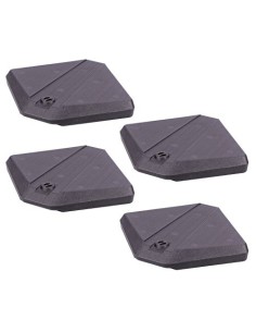 Base Parasol Rellenable Plástico 490x490x87mm 4 Módulos Antracita BASICS