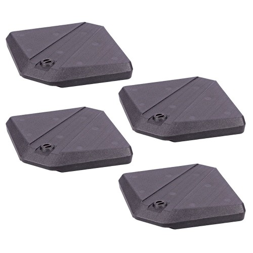 Base Parasol Rellenable Plástico 490x490x87mm 4 Módulos Antracita BASICS