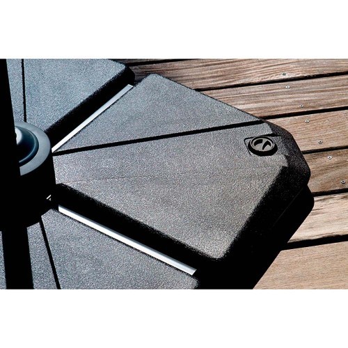 Base Parasol Rellenable Plástico 490x490x87mm 4 Módulos Antracita BASICS Base Parasol Rellenable Plástico 490x490x87mm 4 Módulos Antracita BASICS