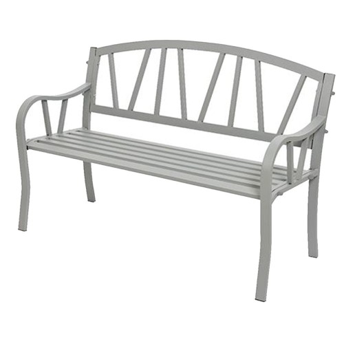 Banco Hierro 123x53x86cm Gris Exterior NULL