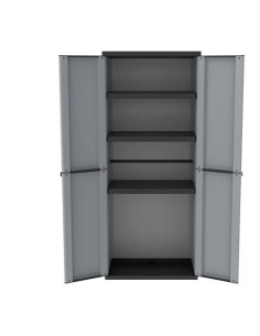 Armario Plástico 3Baldas 68x37.5x163.5cm Gris TERRY