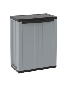 Armario Plástico 2 Puertas 1 Balda Regulable 68x85x37.5cm TERRY