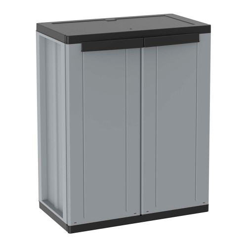 Armario Plástico 2 Puertas 1 Balda Regulable 68x85x37.5cm TERRY