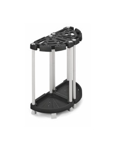 Porta Herramientas Jardín Aluminio PVC 73x37.5x77.5cm Negro TERRY