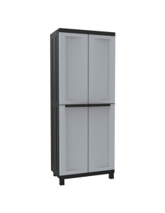 Armario Plástico 3 Baldas Regulables 68x39x170cm Negro TERRY