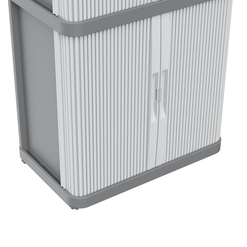 Armario Plástico Modular 170x59x36cm IP43 UV Protección 5Baldas Gris Terry