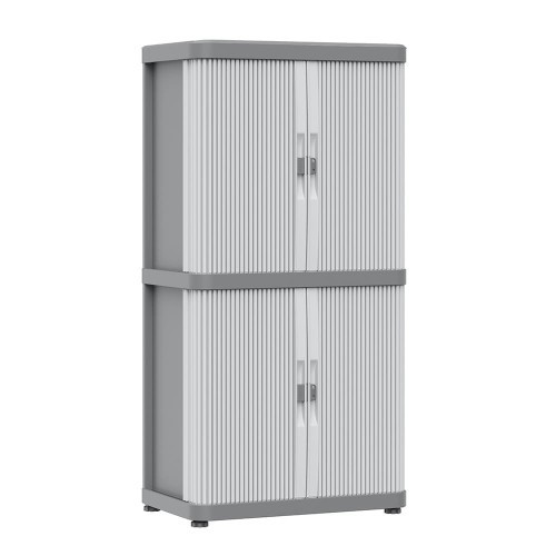 Armario Modular Plástico 115x59x36cm IP43 Puertas Correderas Gris NULL
