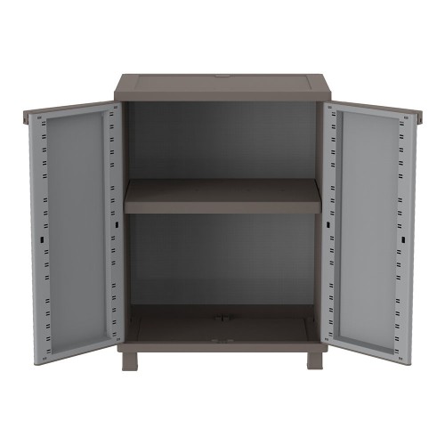 Armario Plástico 1 Balda 68x37.5x91.5cm Gris TERRY