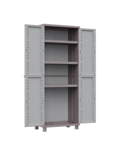 Armario Plástico 3Baldas 68x37.5x170cm Gris TERRY