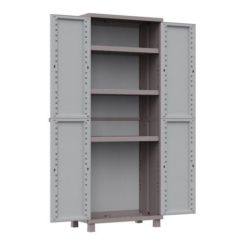 Armario Plástico 3Baldas 68x37.5x170cm Gris TERRY