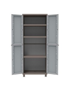 Armario Plástico 3Baldas 68x37.5x170cm Gris TERRY 2