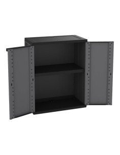 Armario Polipropileno 68x37.5x85cm 1 Balda Regulable Gris Oscuro TERRY