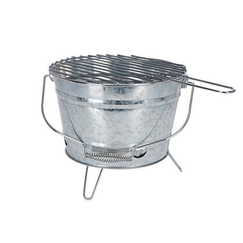 Barbacoa Zinc Parrilla Ø27cm 3Pies Plegables Asa Cromada BBQ COLLECTION