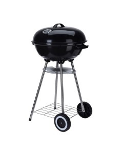 Barbacoa Carbón Esmaltada 46x84cm Tapa Ruedas Cromada BBQ COLLECTION