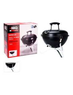 Barbacoa Metálica Con Tapa 34cm Negra Alta Resistencia BBQ COLLECTION